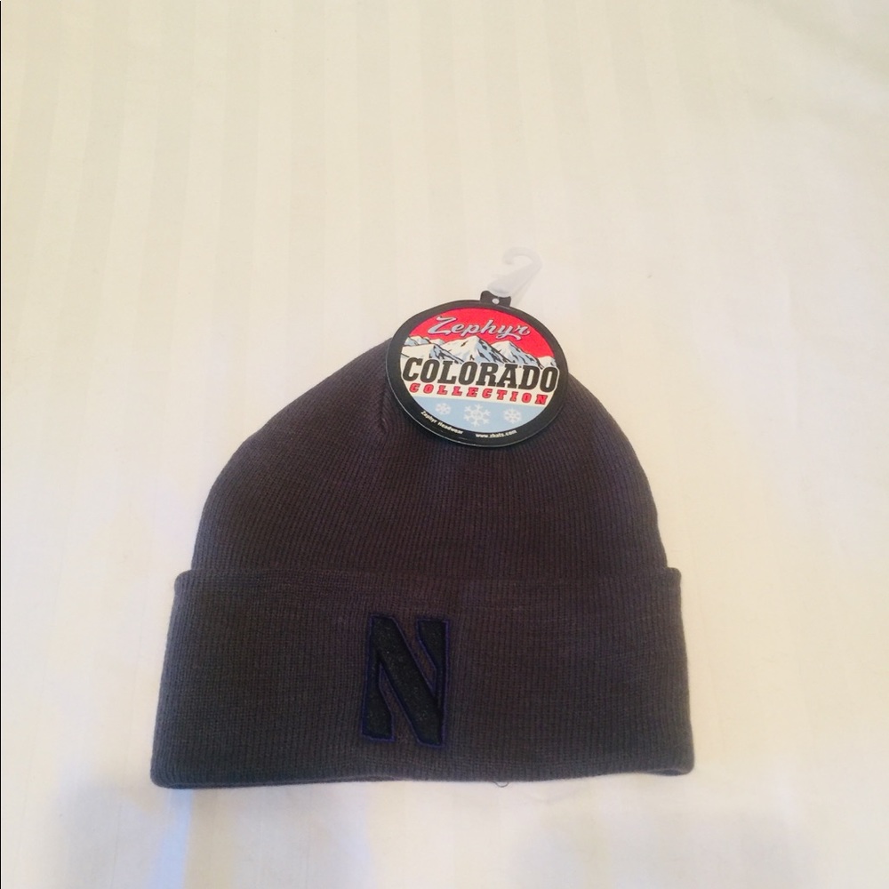 Northwestern University cuffed knit by Zephyr.